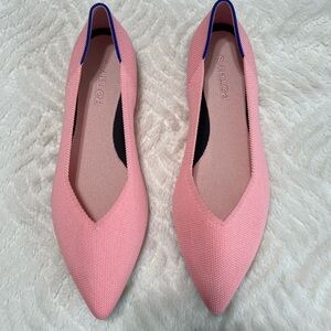 Rothy’s The Point II Flats Pink Carnation Pointed Toe Size 9.5 Washable